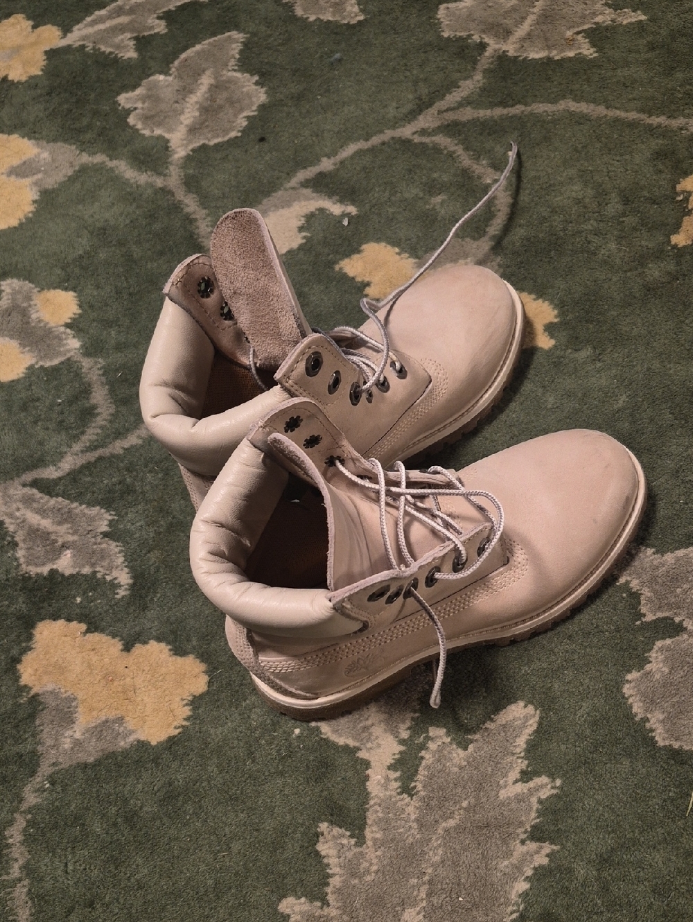 Timberland Beige Tan Leather Heeled Boots